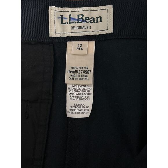 L.L. Bean Women’s Capris Pants Navy Size 12 High Rise Wrinkle Resistant NWT - Picture 6 of 8